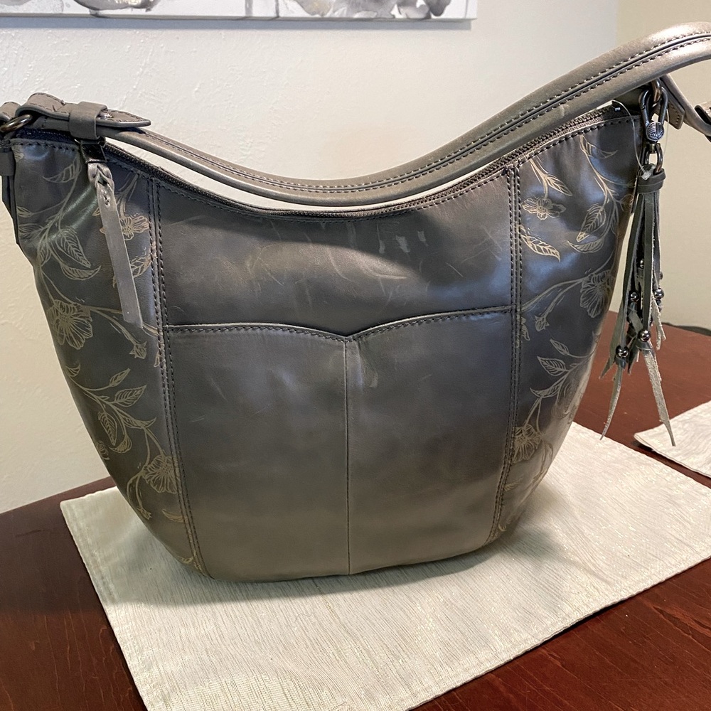 Medium Size Grey Hobo Bag